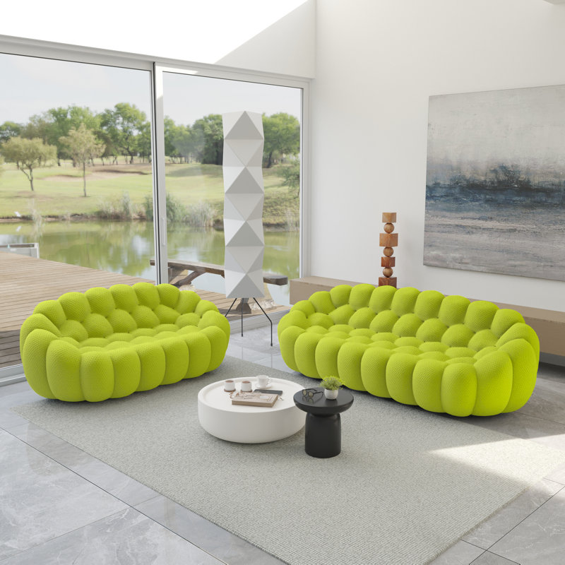 Ensemble de salon 2 pièces Kayi, Vert pastel