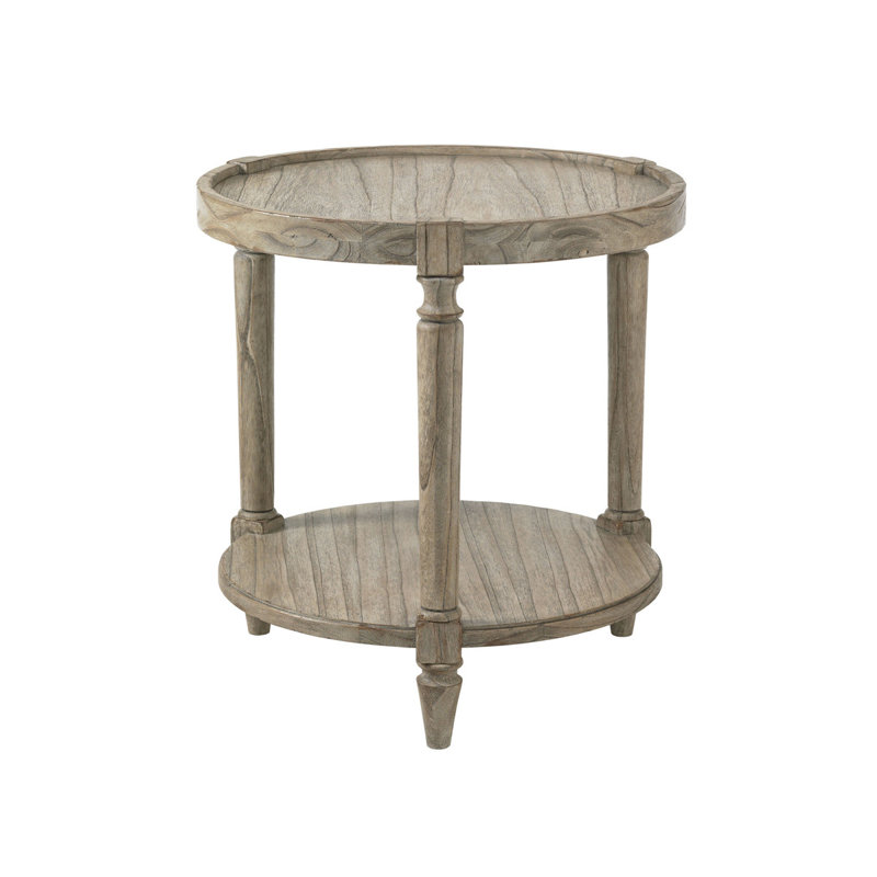 Twilight Bay Phoebe Lamp Table, Distressed Textured Soft Taupe Gray