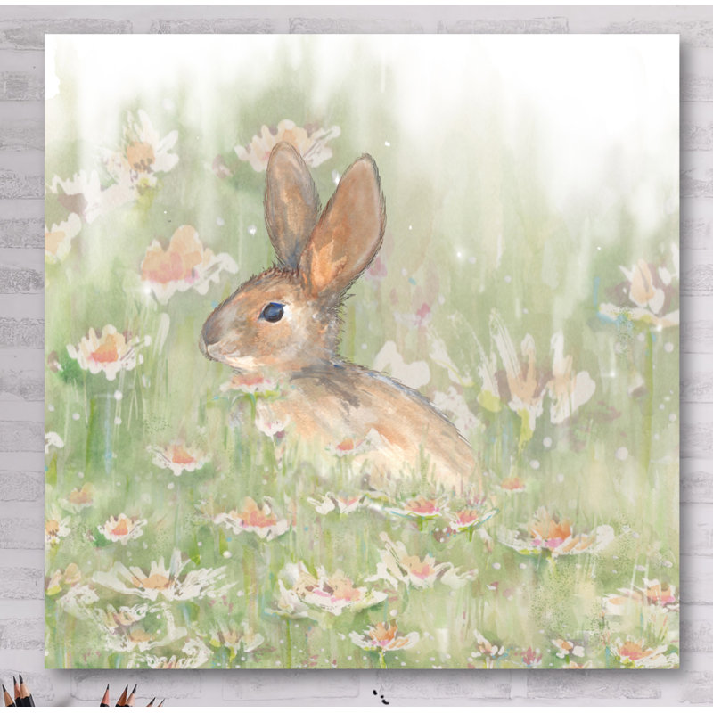 Peter Cottontail Gallery Wrapped Canvas Decorative Accent, 16" H x 16" W x 1.5" D