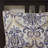 6 Piece Reversible Quilt Set With Throw Pillows Navy/Tan Full/Queen