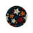 Multicolored Star Patterned Round Woven Base Modern Decorative Carpet-996428622