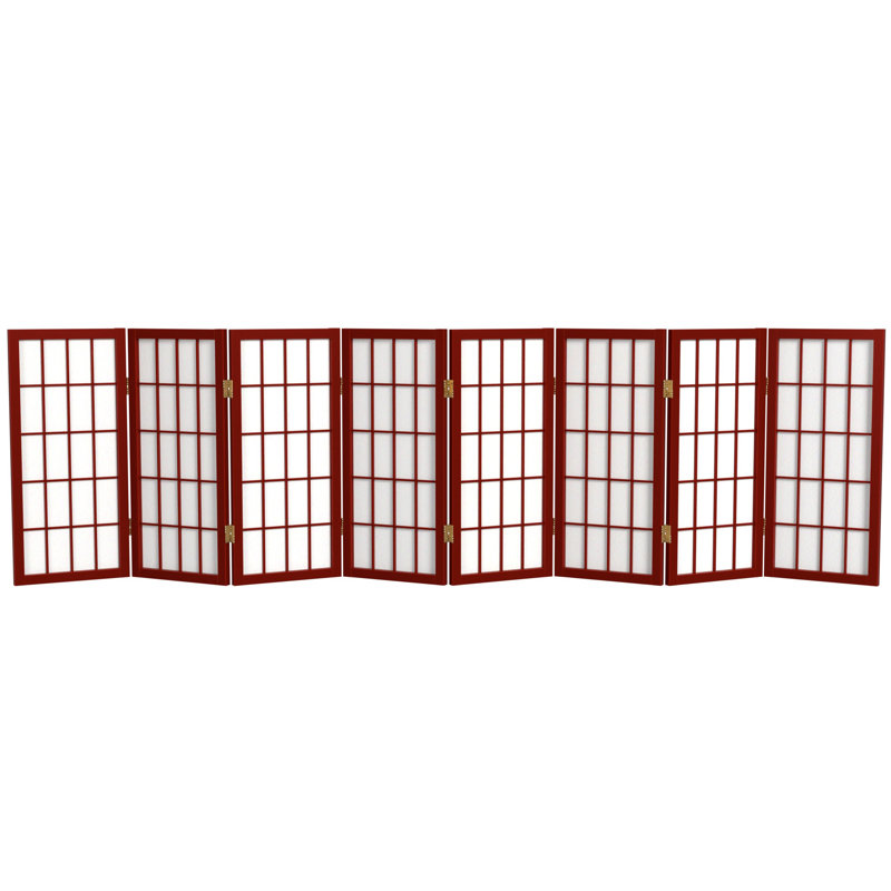Paravent court Alex H 26,5 po, Palissandre, 8 panneaux