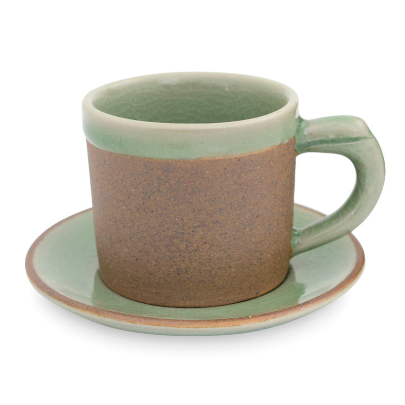 Tasse à thé et soucoupe Agerton Elephant Celadon