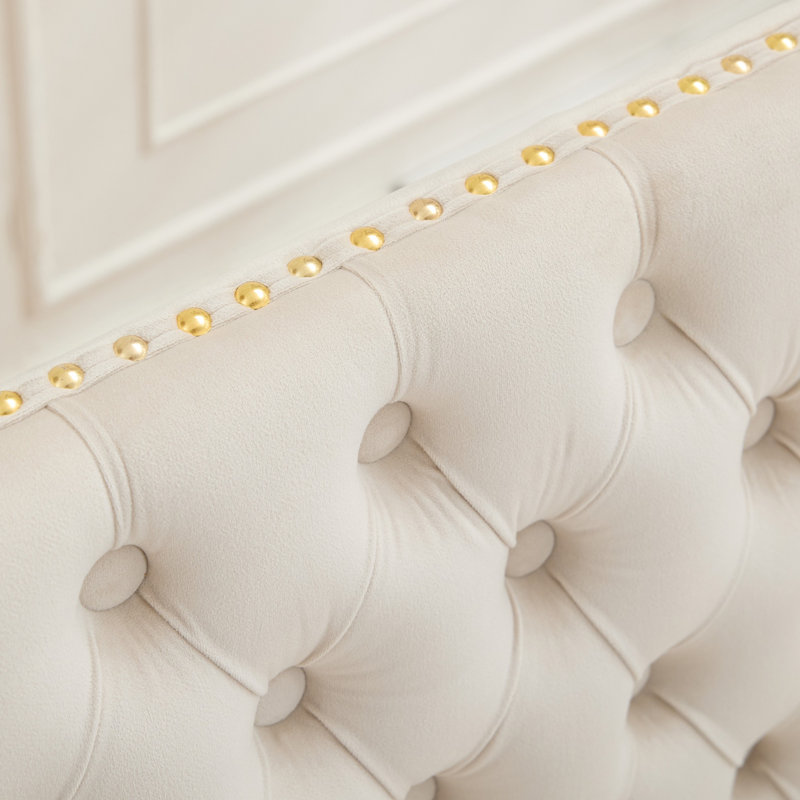 Banc capitonné Velvetta Mid Century Modern