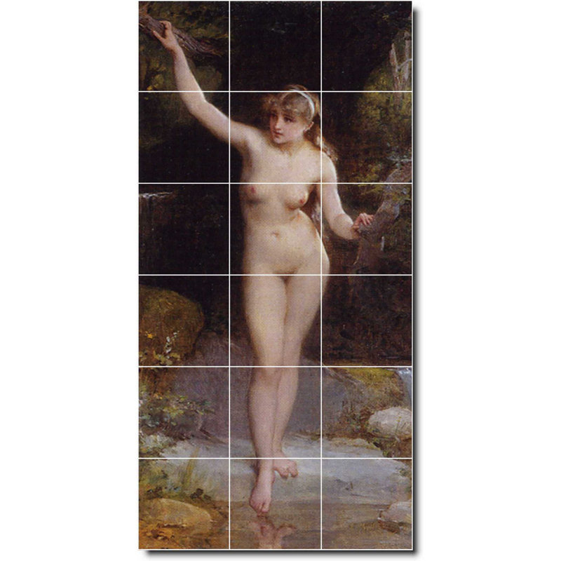Carreau de céramique décorative 12,75 po x 25,5 po 4,25 po x 4,25 po, Nu 06643