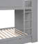 Lit superposé gris avec rangement supplémentaire - 2 tiroirs et armoire multicouche pour une chambre à coucher soignée-1002558265-1002558266