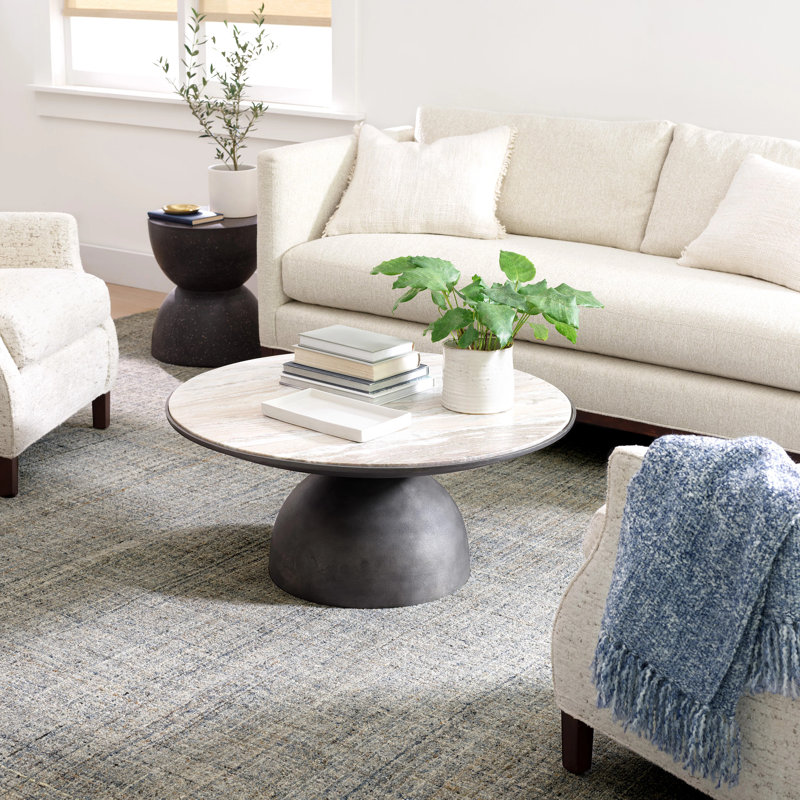 Harris Hand Micro Hooked Wool Rug, Rectangle 8'6" x 11'6", Blue/Brown