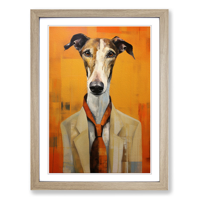Greyhound Modern - Framed Print