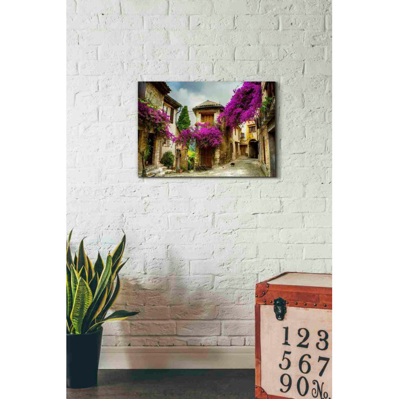 'Bougainvillea' Canvas Wall Art, 18" H x 26" W x 0.75" D