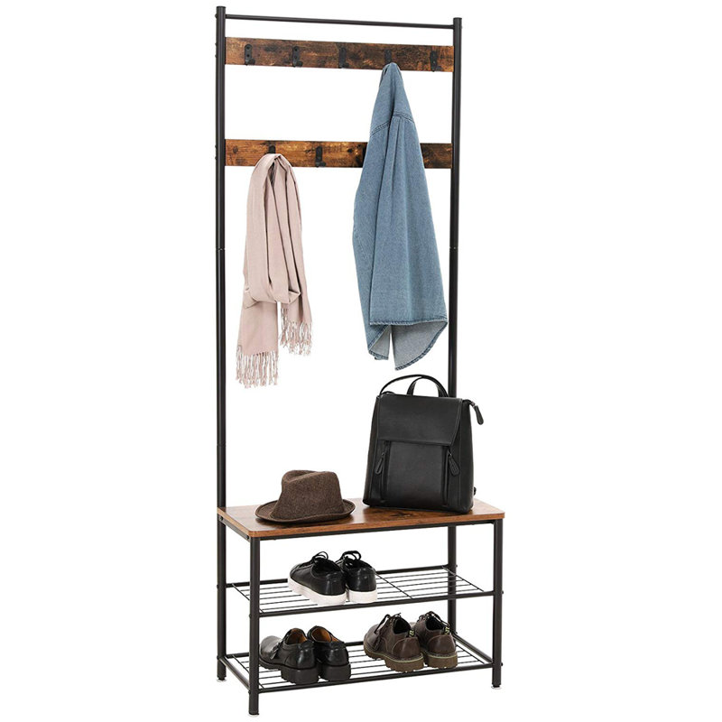 Khalaf Hall Tree 70cm Wide with Shoe Storage