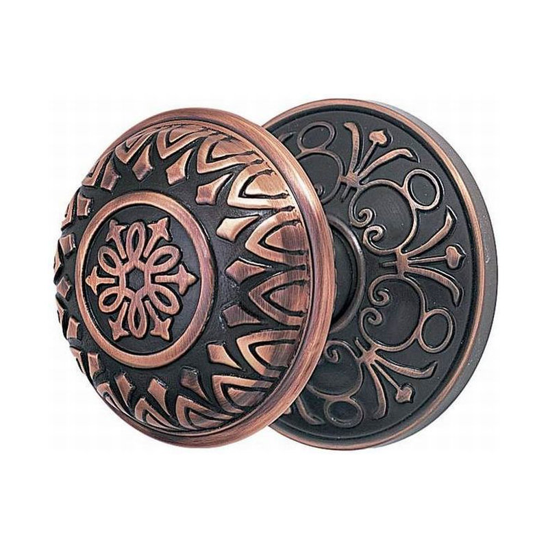 Passage Lancaster Knob with Lancaster Rose, Oil Rubbed Bronze
