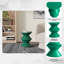 Table d'appoint en plastique de style sablier de 15 po, table de bout d'extérieur et table de chevet imperméables Michailo-1846870487