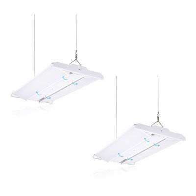 Led Rotatable Linear High Bay Light, 0-10V Dimmable, 5000K Daylight