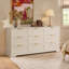 Commode 9 tiroirs, commode moderne l 63 po avec poignée en métal-67020795