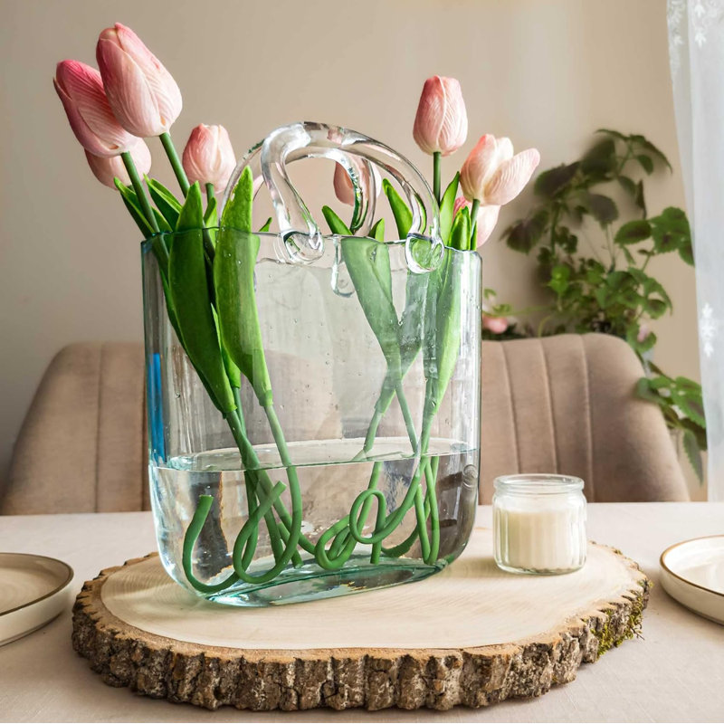 Vase de table en verre Noritoshi, Transparent
