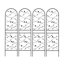 2 Pack Metal Garden Trellis Rustproof Trellis For Climbing Plants Outdoor Flower Support Bird Deco Black
