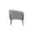 Amanda 29" W Polyester Barrel Chair - Boucle Arm Chair – Modern Accent Lounge Chair in Upholstered White Bouclé with Black Metal Legs - White Arm Chair-1725309990