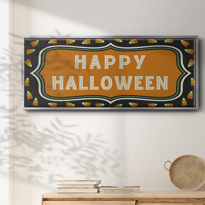 Happy Hallowween - toile encadrée, H 20 po x l 50 po