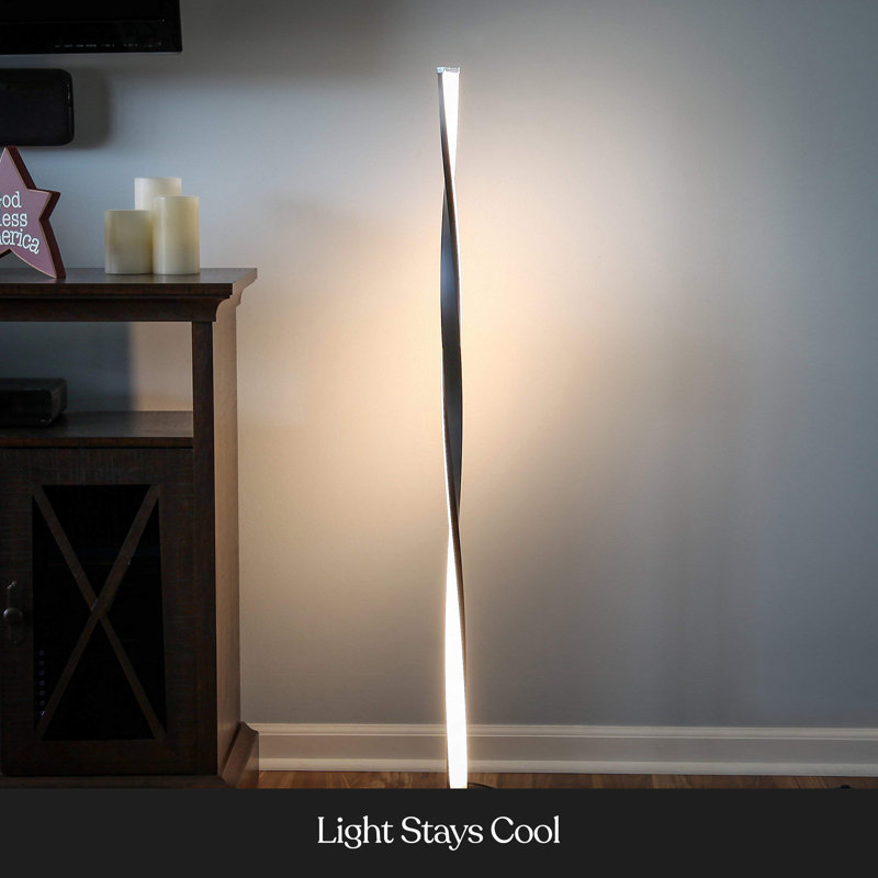 48'' LED Novelty Floor Lamp, Black