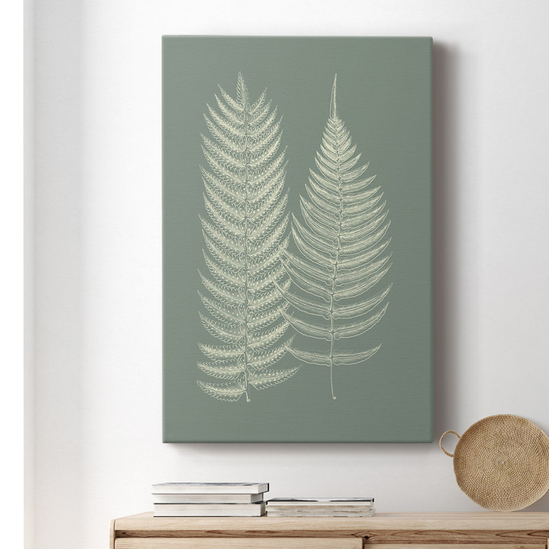 Fougères sur sauge - impression sur toile tendue, L 24 po x H 36 po