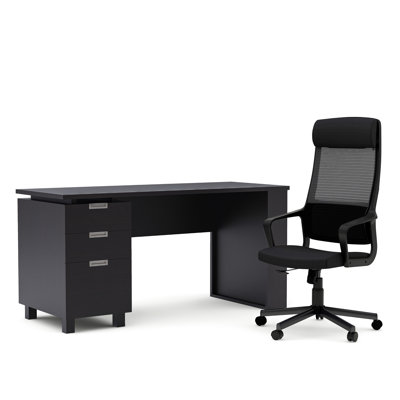 Ensemble de bureau d'écriture 2 pièces avec chaise Newsoms