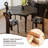 Solid Wood rubberwood black Dining Table-1426160008