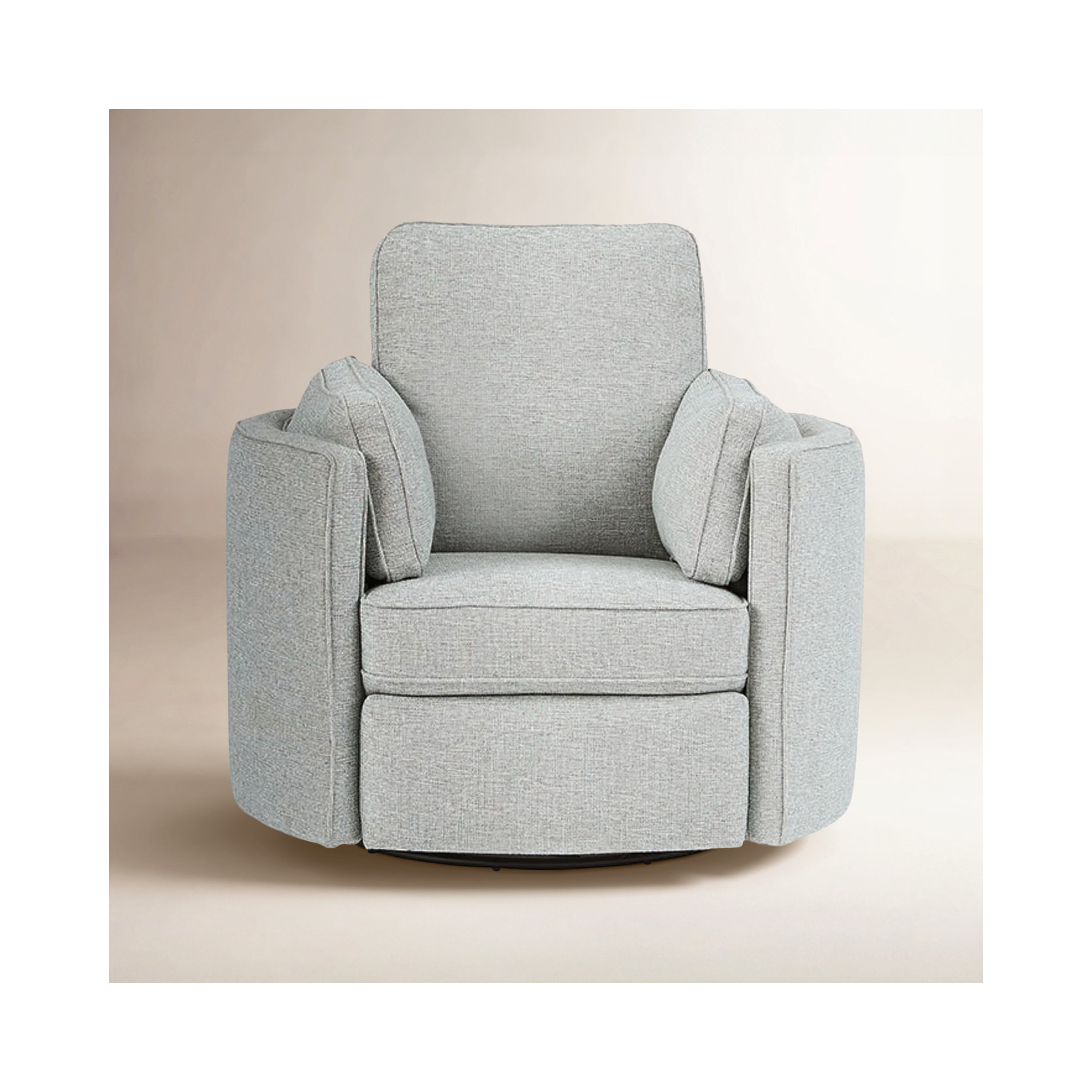 Vedika Swivel Recliner, Gray, Manual