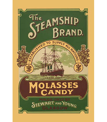 « the the steamshipy mélasses », affiche rétro