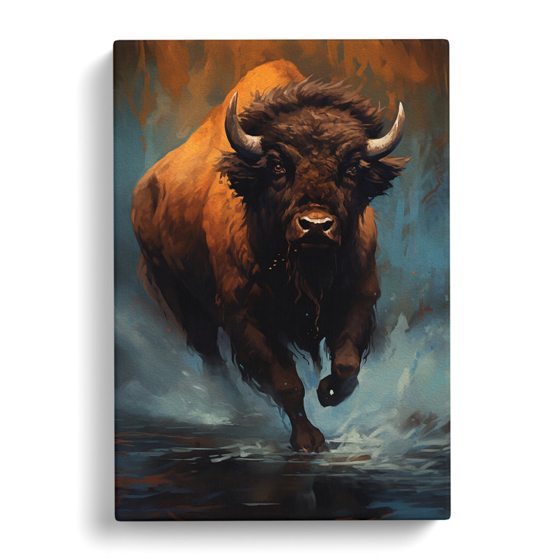 Bison Classicism Art - No Frame Print, 50cm H x 35cm W x 3cm D