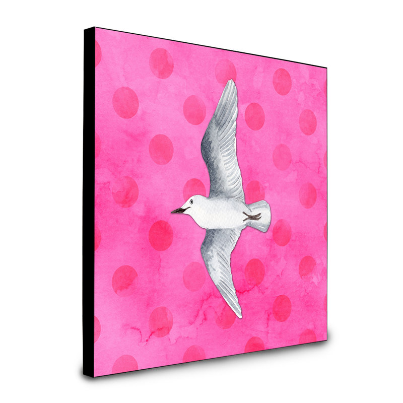 Panneau mural d’art goéland sea Dolphus, Rose