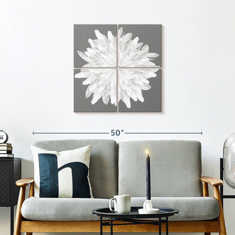 Plume blanche Kerner Florette, H 26 po x l 26 po