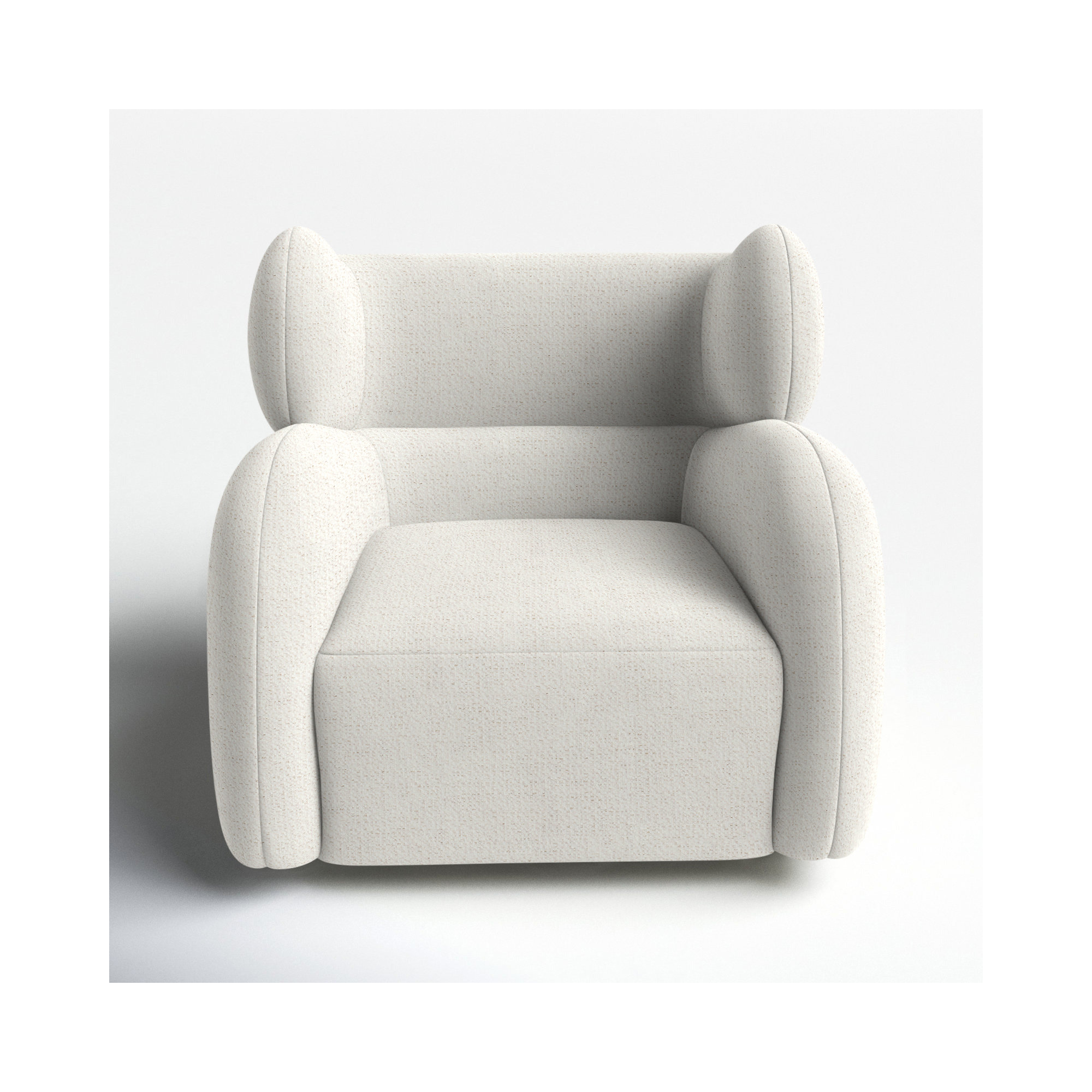 Pablo 36" W Swivel Armchair, Dorado Snow Crypton® Chenille 5558-000
