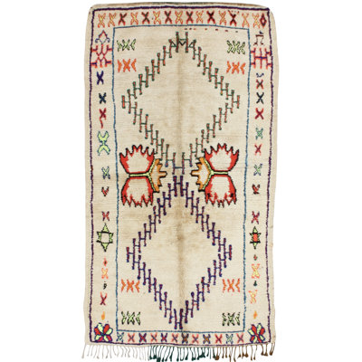 One-of-a-Kind Rectangle 4'4" X 8' Hand Knotted Area Rug