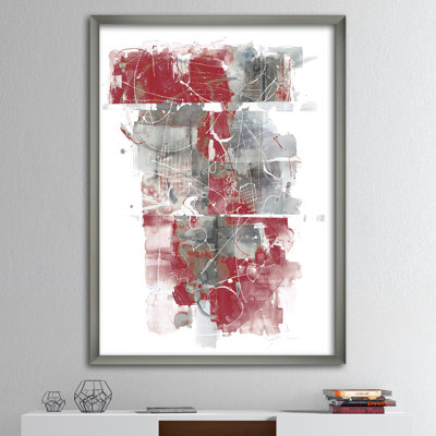 Reproduction de photo sur toile «Moving in and Out of Circulation I Red Grey»