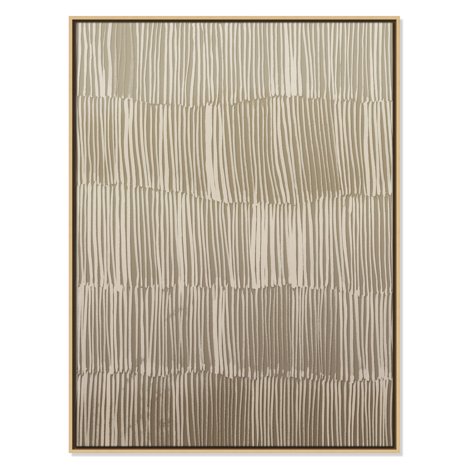 Linear Calm I Print by , 41.5" H x 31.5" W, Natural Floater