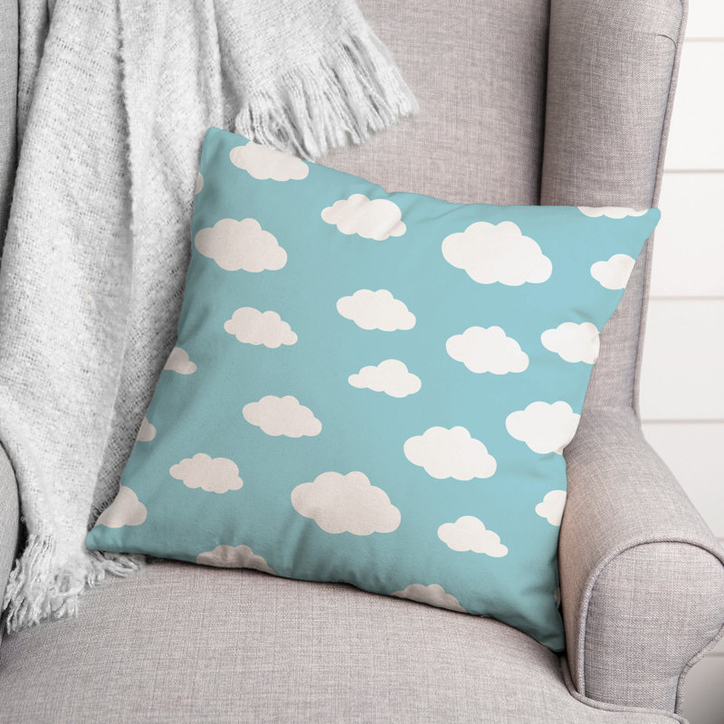 Housse de coussin d'extérieur carrée Cloud Insert 17, Bleu ciel, 18 po x 18 po