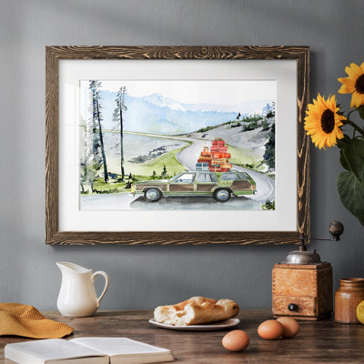 Holiday Holiday II - Reproduction encadrée rustique avec tableau mat