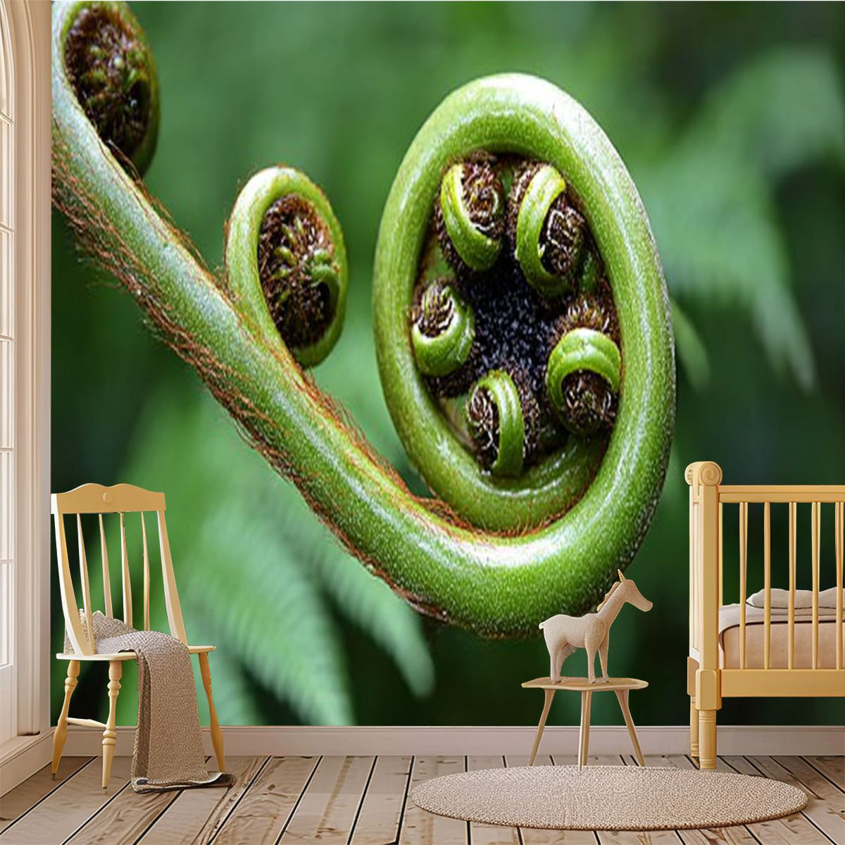 Latitude Run® Peel and Stick Wallpaper Wall Mural New Zealand fern Wall ...