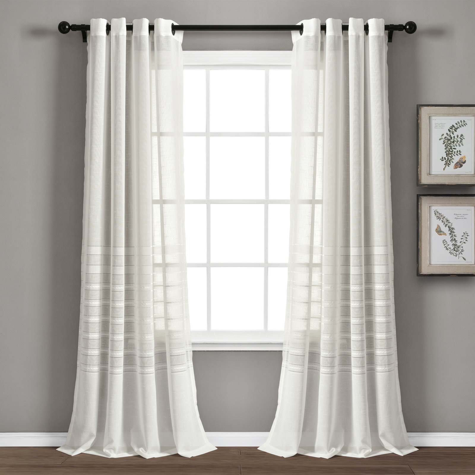 Westerman Sheer Polyester Curtain, White