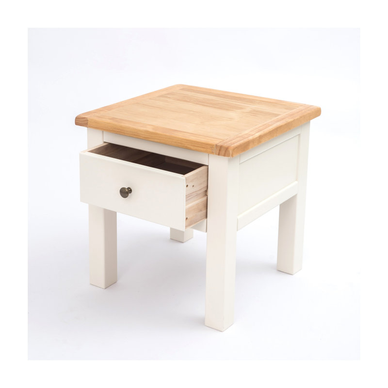 End Table, Natural/White