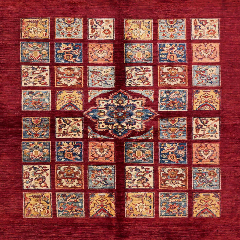 Tapis abstrait moderne 683, Carré 8 pi