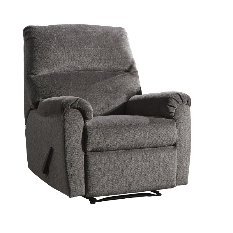 Fauteuil inclinable manuel Rishana, Polyester gris