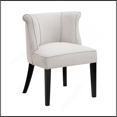 Foam Cushion Seat 1Pc Accent Chair Curved Back Fabric Upholstered Espresso Finish Legs Modern Home Furniture