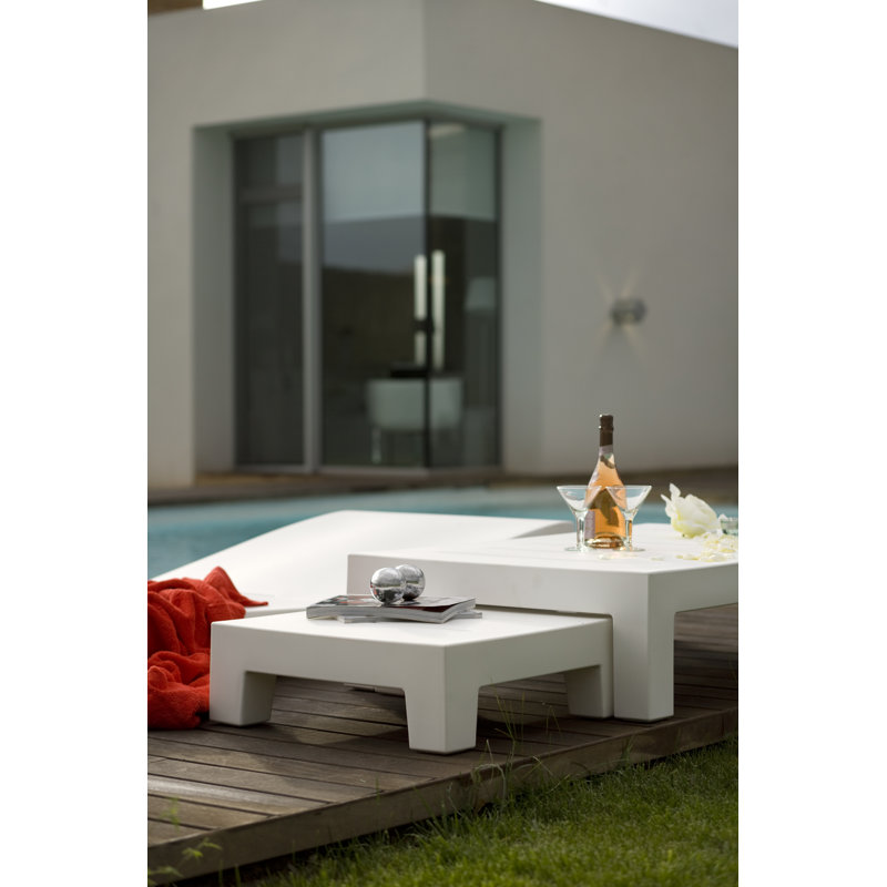 Jut Plastic/Resin Dining Table, Ecru