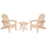 Ensemble de chaises pliantes en bois avec table pliante Breeona