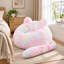 Pouf poire en fausse fourrure en forme de chat de 106 cm avec coussin en forme de queue, canapé simple moelleux et sans os-1764350615