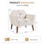 Fauteuil d'appoint rembourré 32,2 po de largeur avec pieds en bois massif-124849210