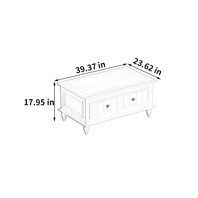 Table basse moderne avec rangement minimaliste