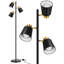 Lampe sur pied 67 po pour le salon, lampe sur pied moderne pour le bureau de la chambre à coucher, 3 têtes d'éclairage rotatives, ampoules incluses