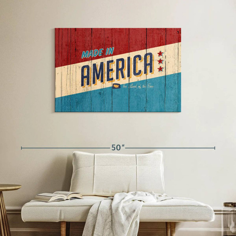 Lelar Made In America Typography, 26'' H x 39'' W